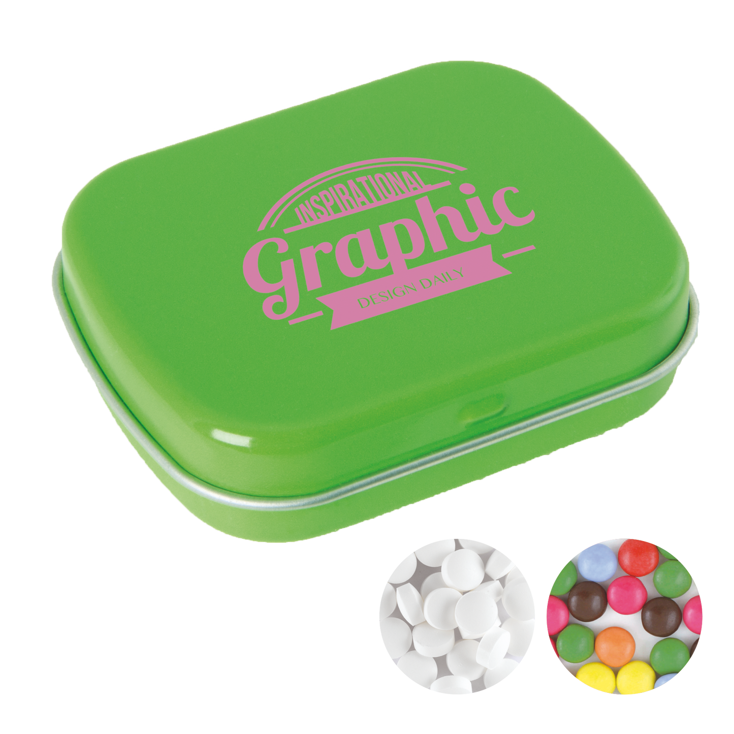 Scharnierblik met mintjes