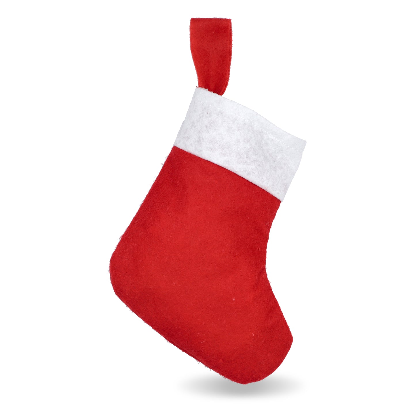 Vilten kerstsok rood