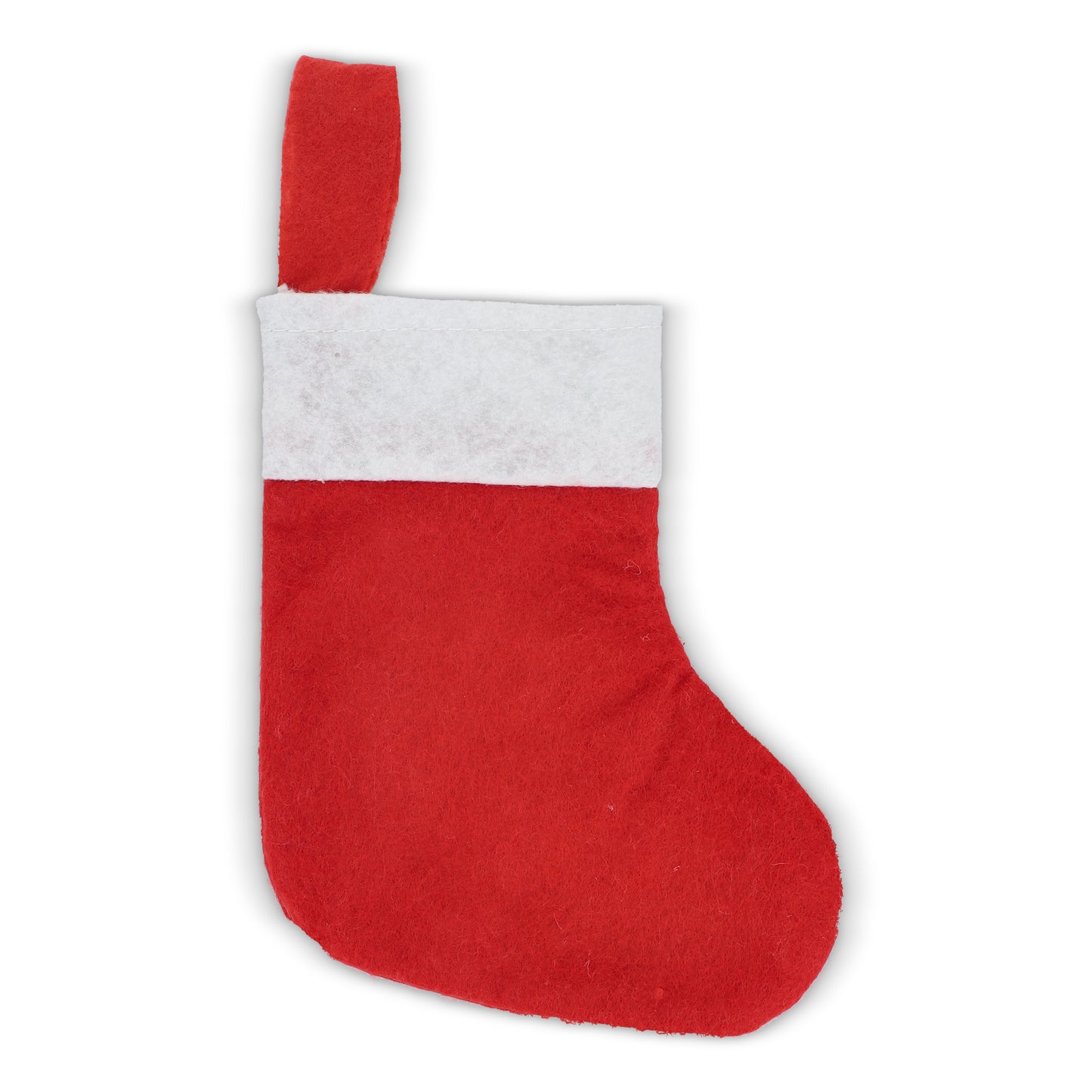 Vilten kerstsok rood