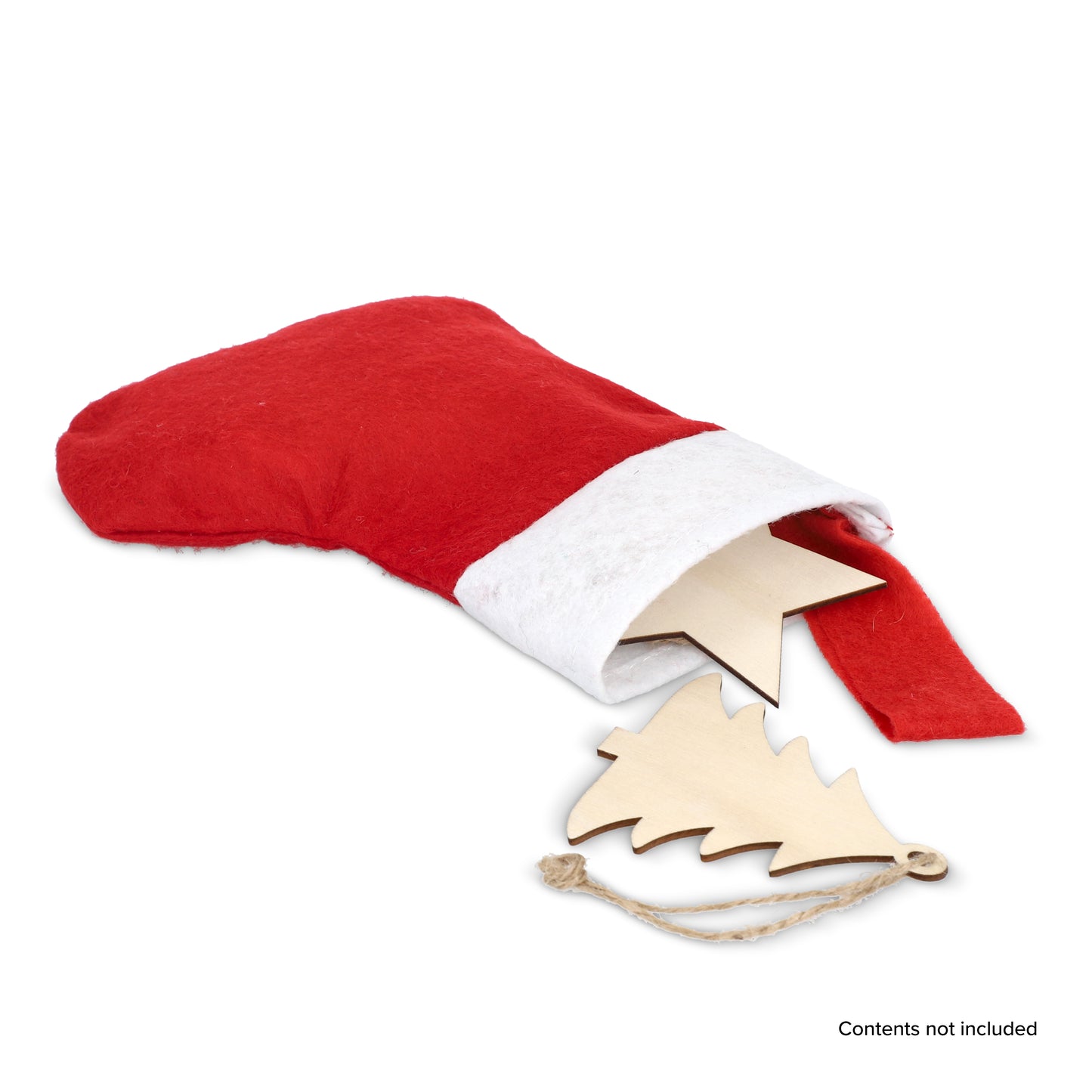 Vilten kerstsok rood