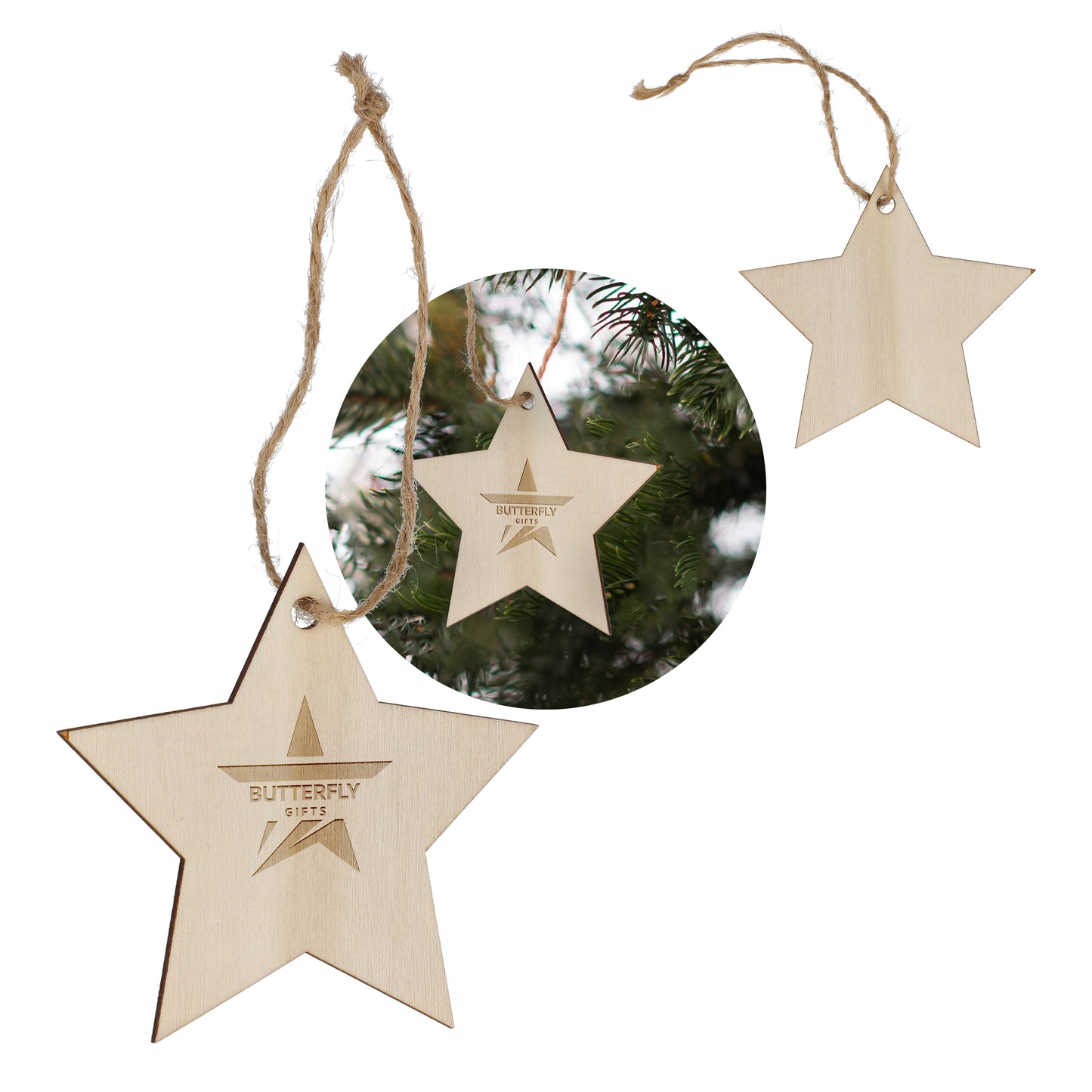 Houten kerstster