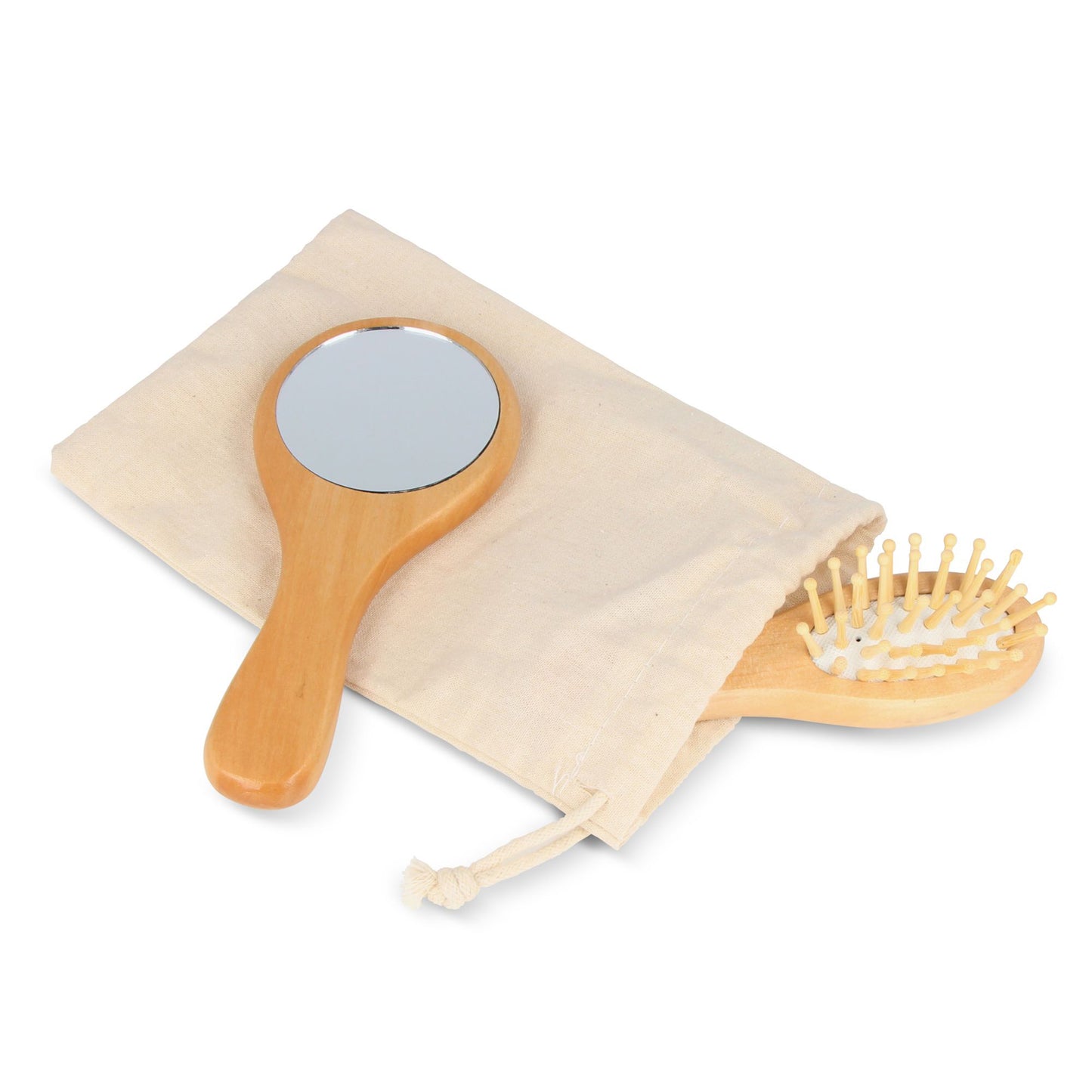 Bamboe Borstel & Spiegel set