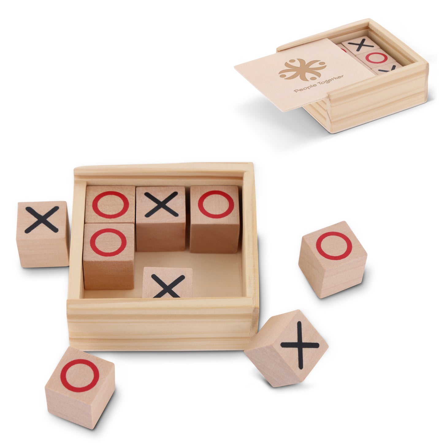 Tic Tac Toe houten in doos
