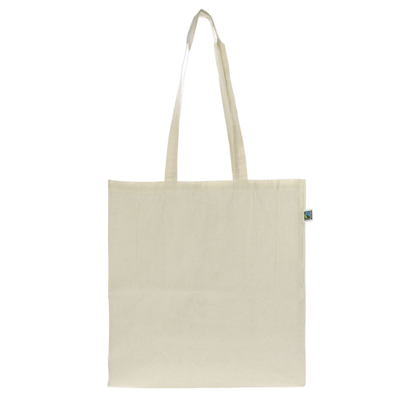 Fairtrade katoenen tas ecru lang 140g/m² 38x10x42cm