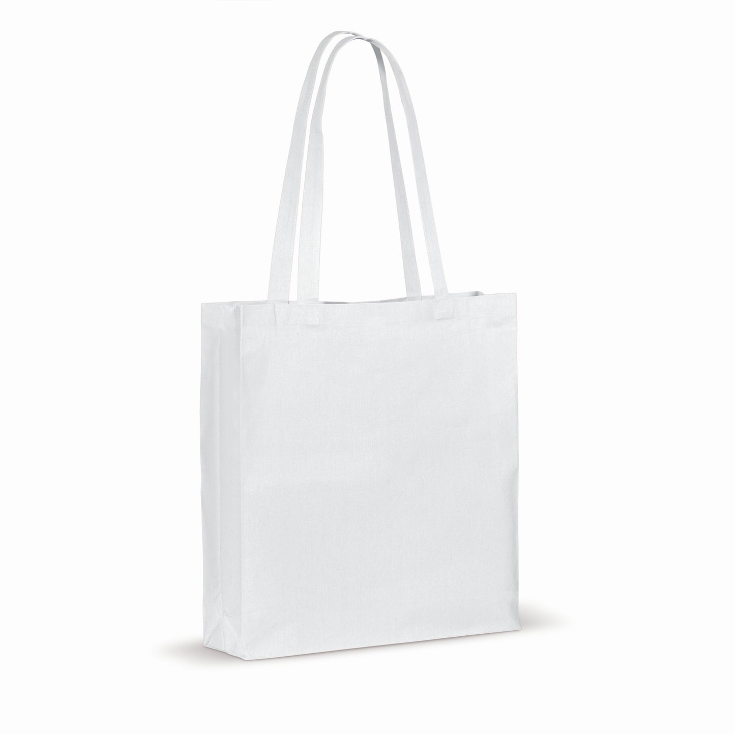 Draagtas gerecycled katoen met bodem 140g/m² 38x10x42cm