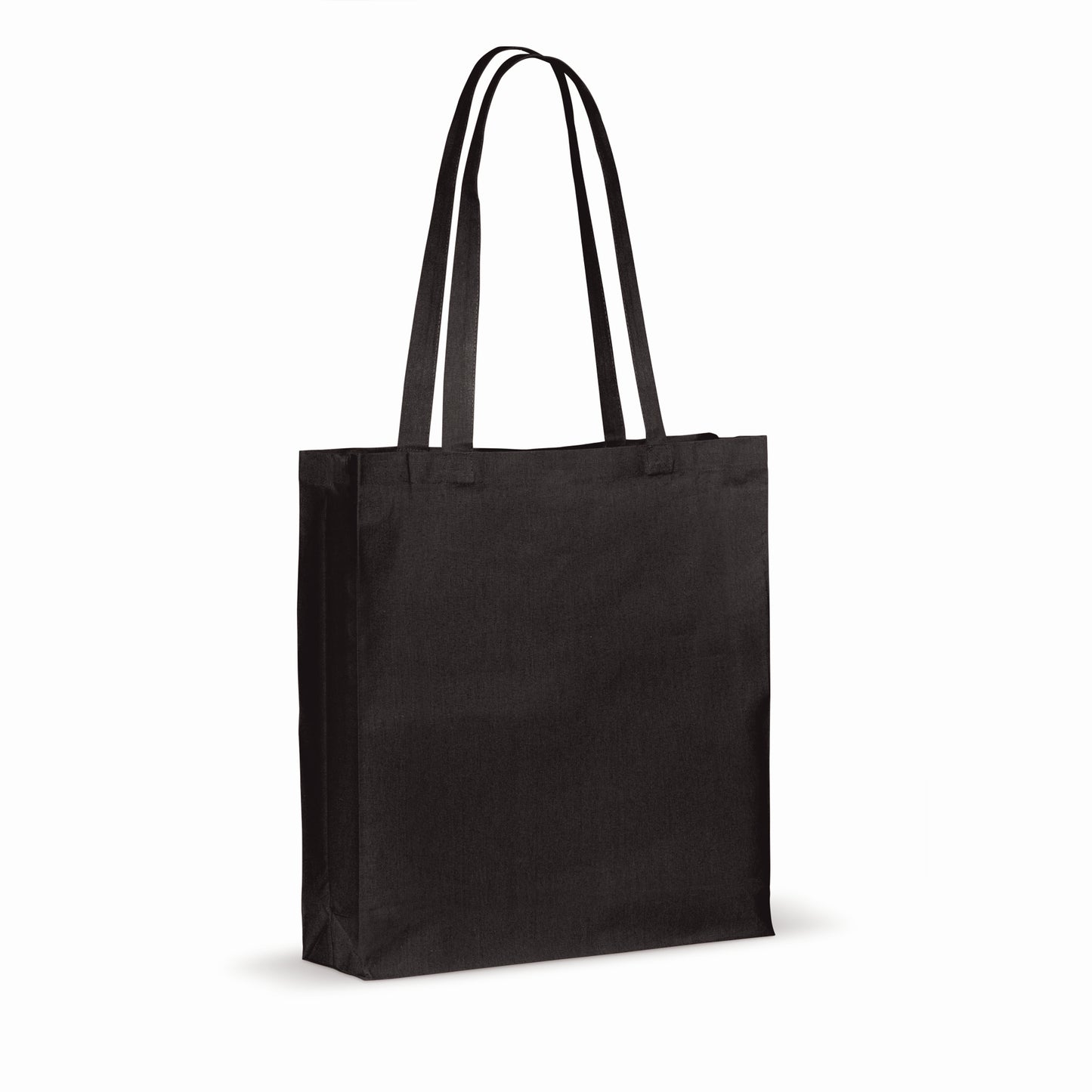 Draagtas gerecycled katoen met bodem 140g/m² 38x10x42cm