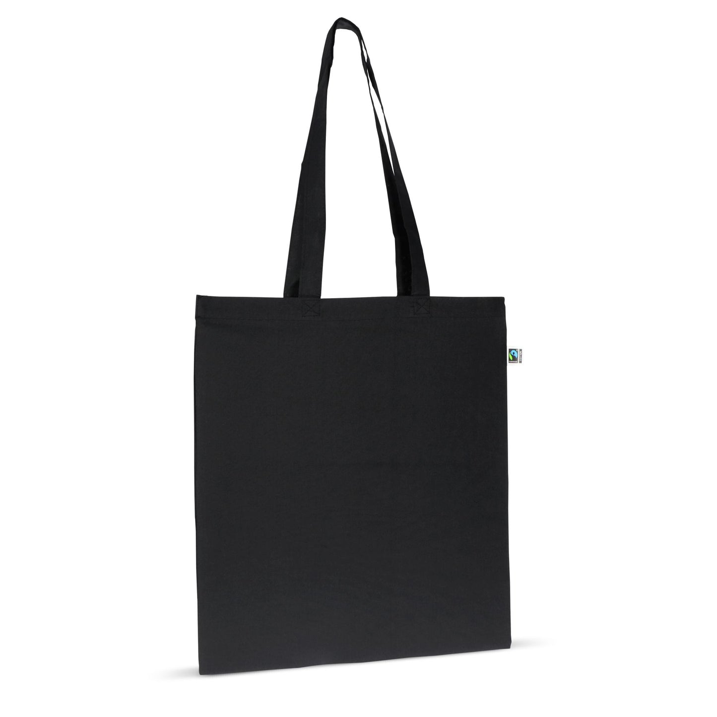 Fairtrade katoenen tas gekleurd lang 140g/m² 38x42cm