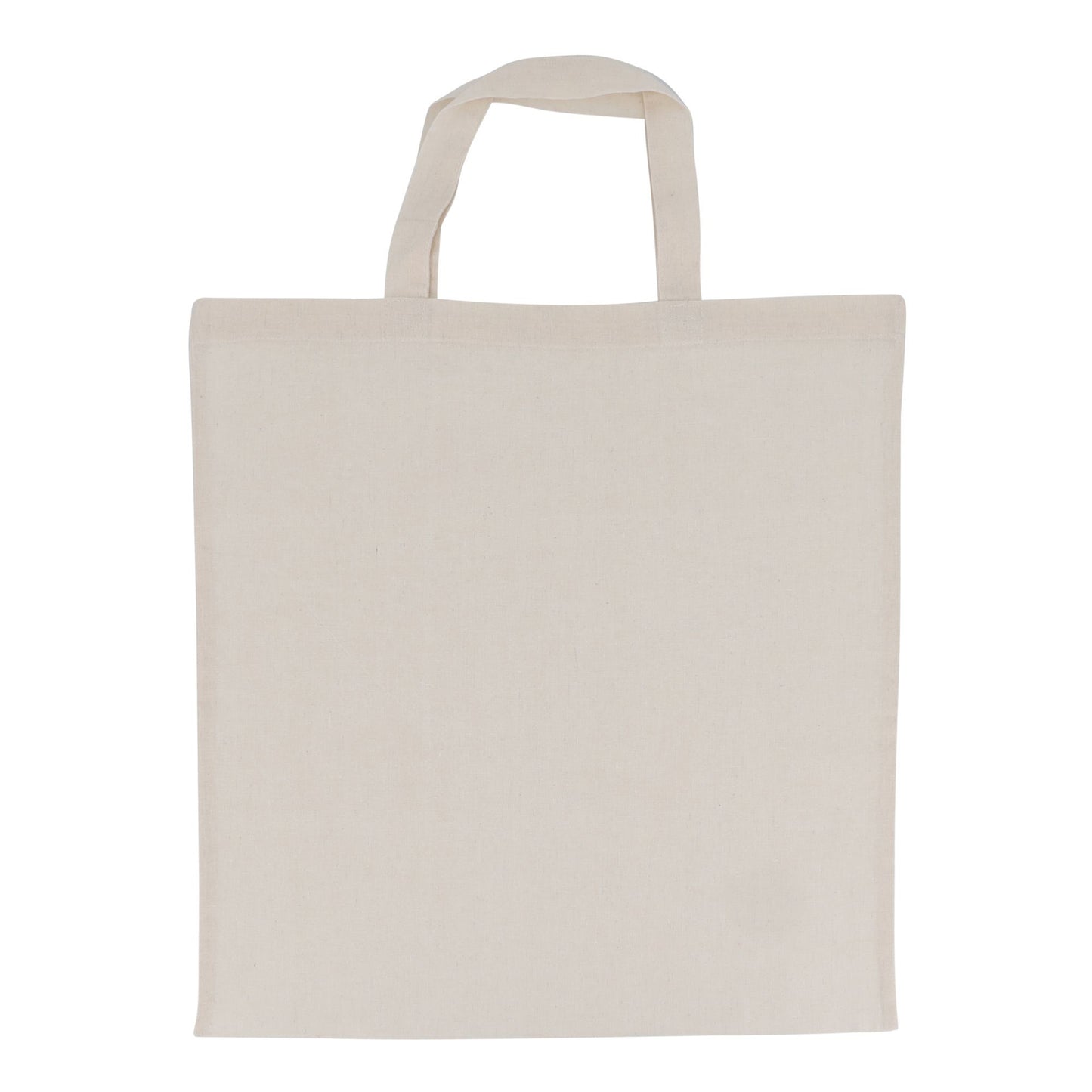 Schoudertas katoen OEKO-TEX® 140g/m² 38x42cm korte handgreep
