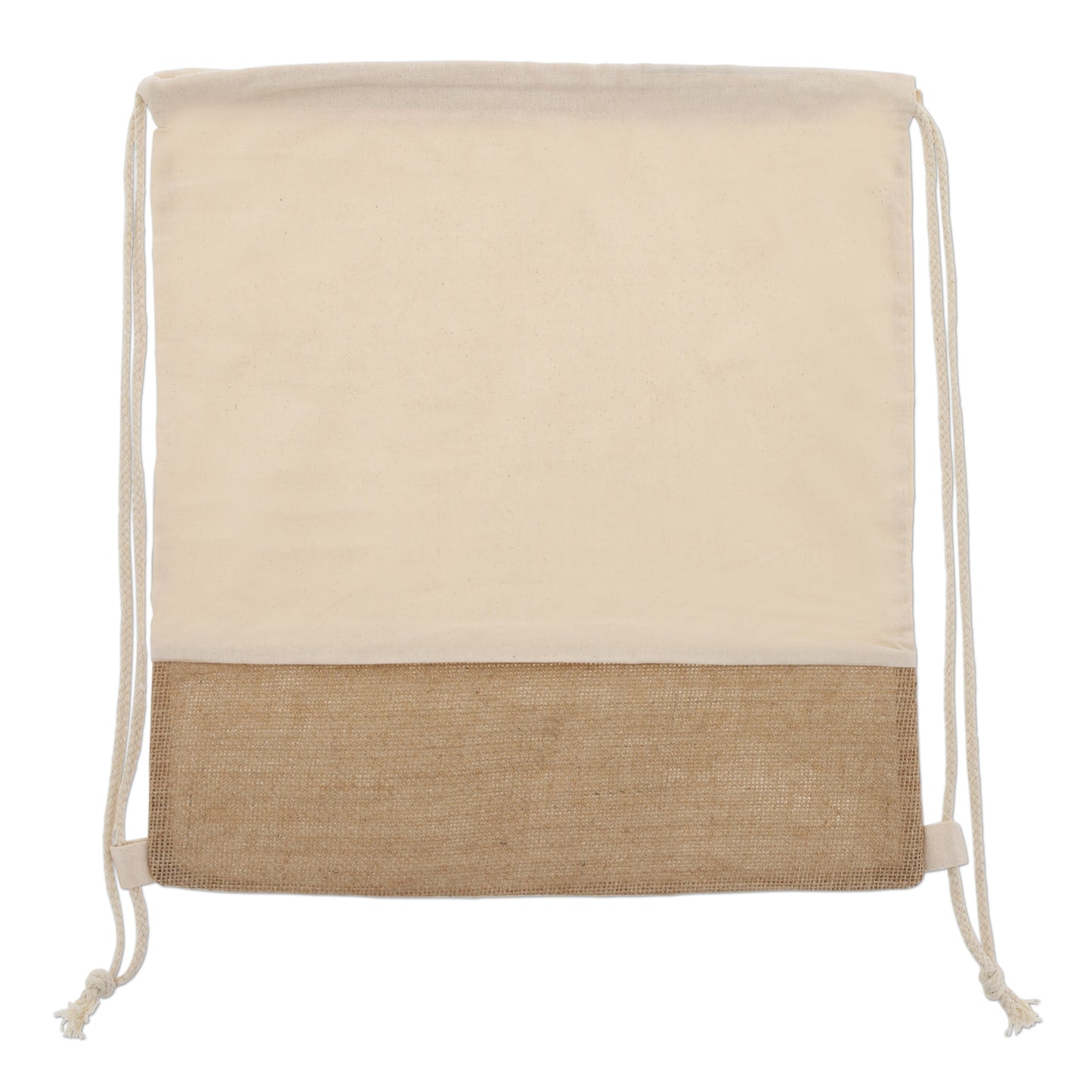 Trekkoord rugzak Jute met katoenen koorden 38x41cm
