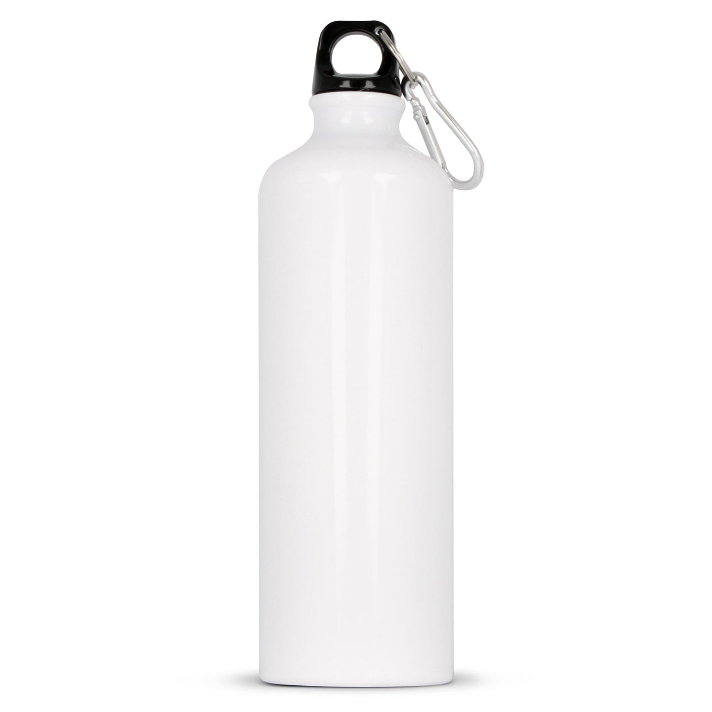 Waterfles aluminium met karabijnhaak 750ml