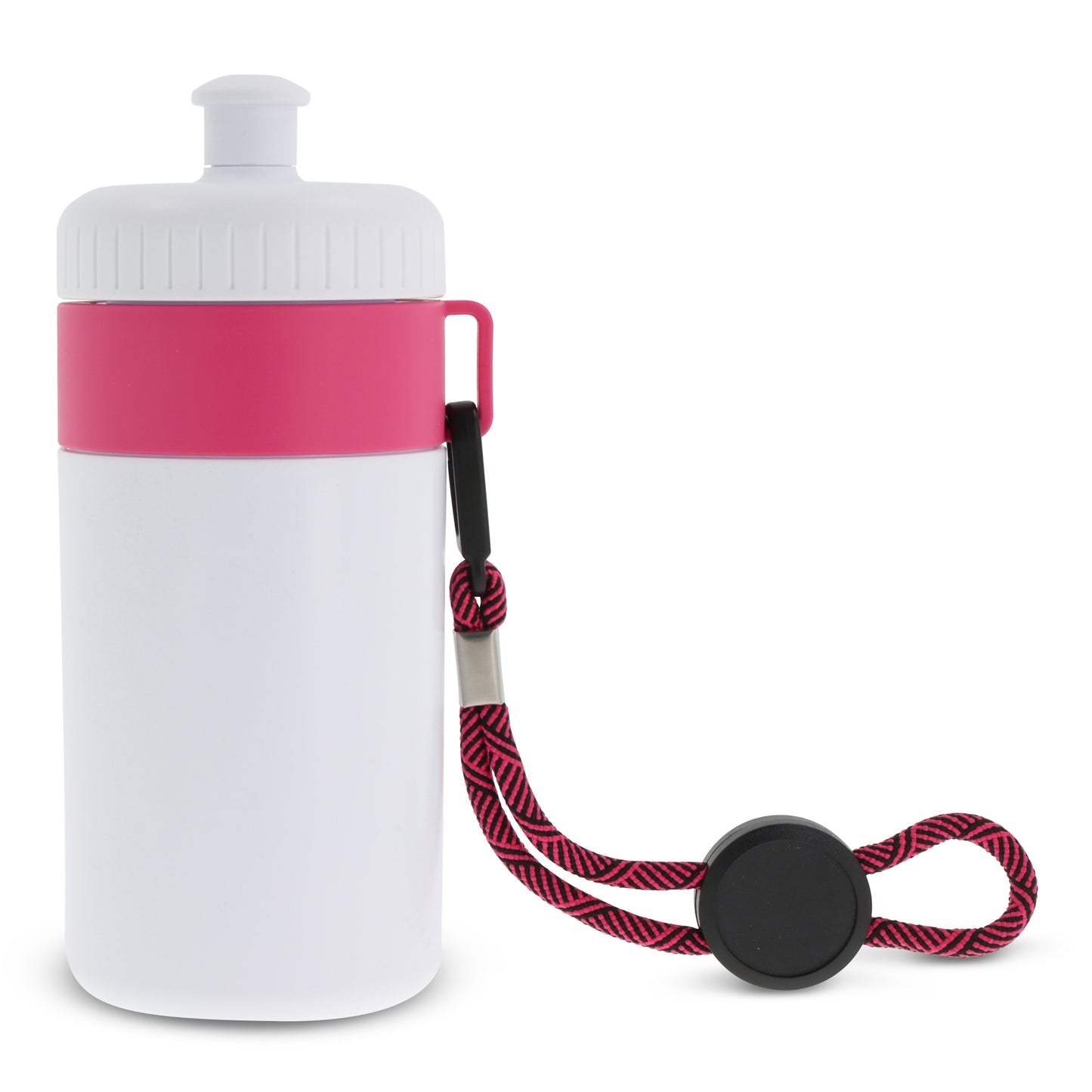 Sportbidon met rand en koord 500ml