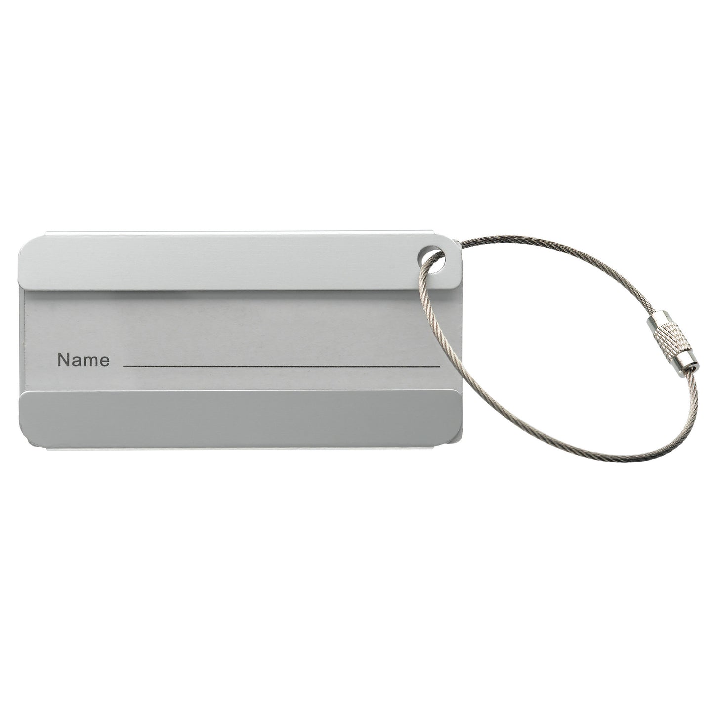 Aluminium bagagelabel rechthoek