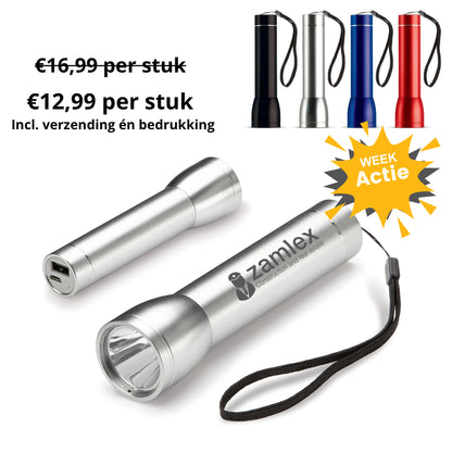 Powerbank Zaklamp ACTIE 25 stuks