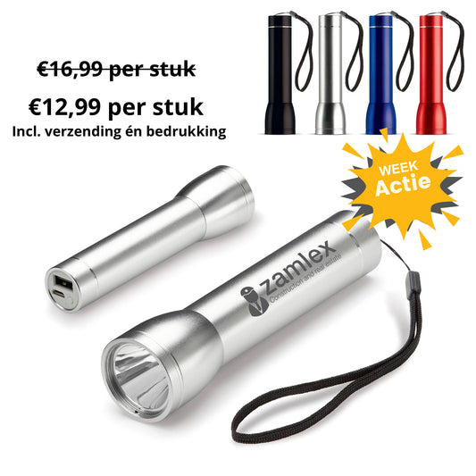 Powerbank Zaklamp ACTIE 25 stuks