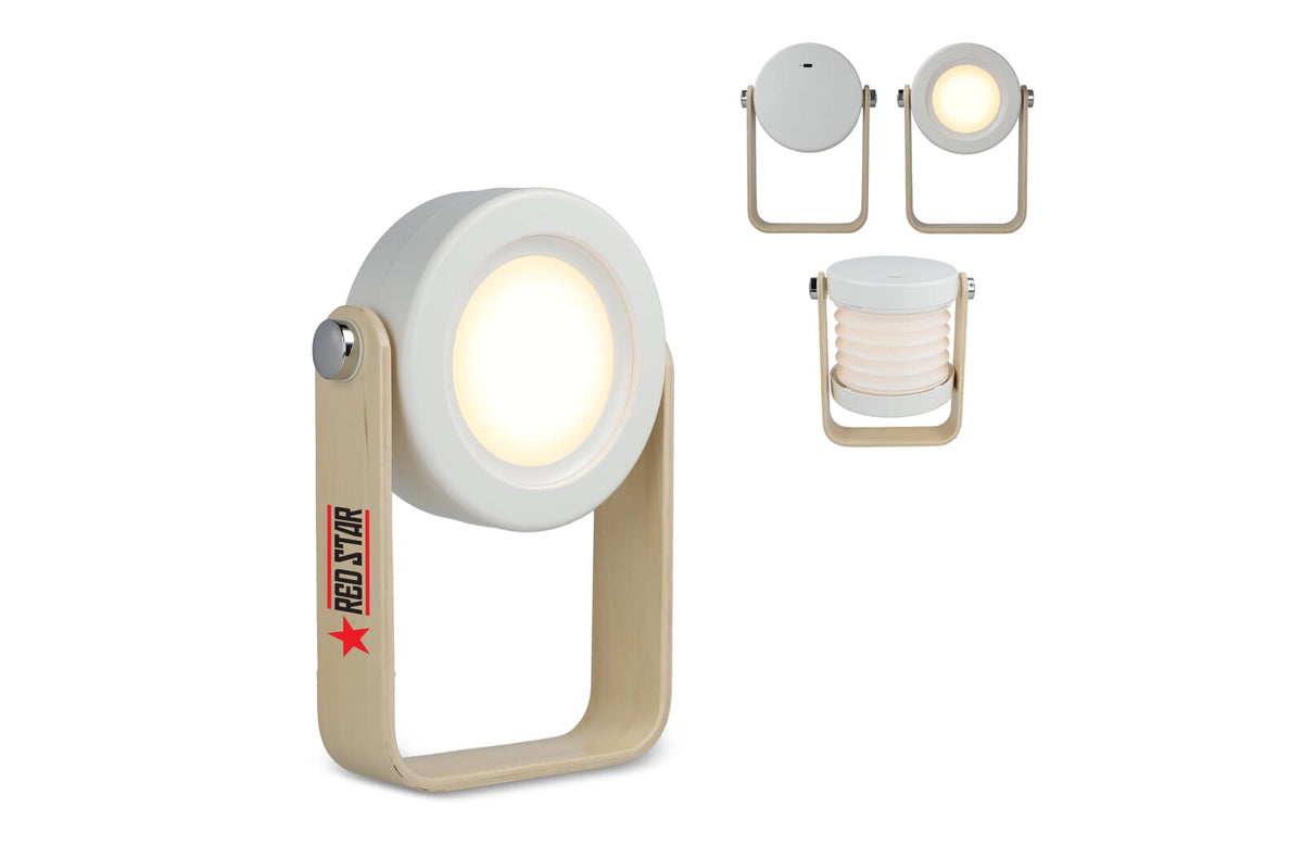 Coollux multifunctionele LED-lamp met bamboe handvat