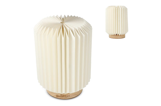 Coollux vouwbare papieren LED lamp Aurora op houten voet, 22cm