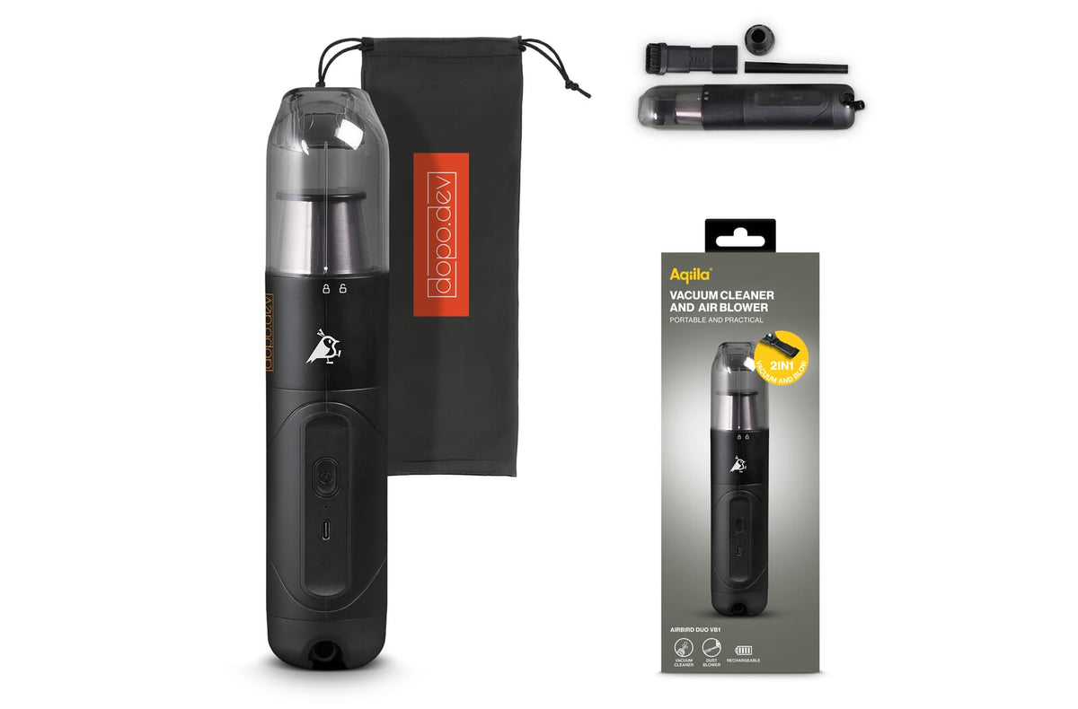 Aqiila Airbird VB1 mini stofzuiger en blazer
