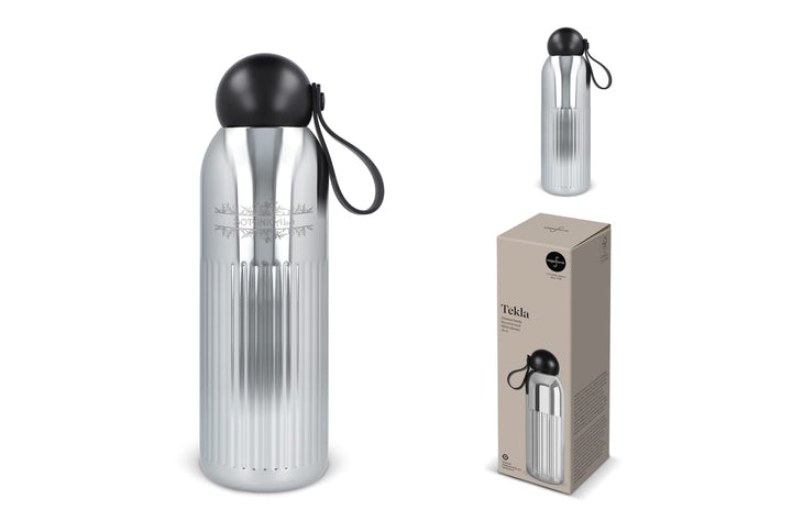 Sagaform Tekla stalen fles chroom  (gerecycled) 500 ml