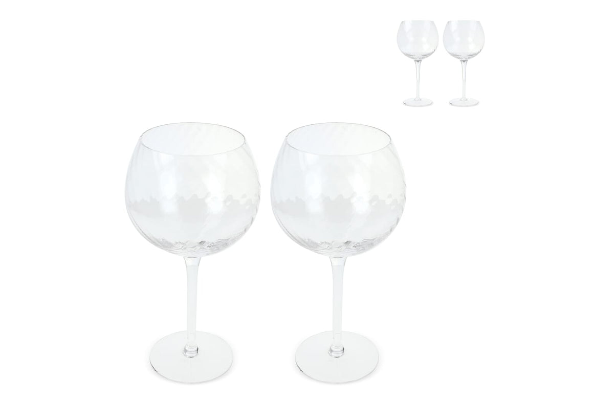 Byon Opacity set van 2 wijnglazen met stijlvol glaspatroon 470ml