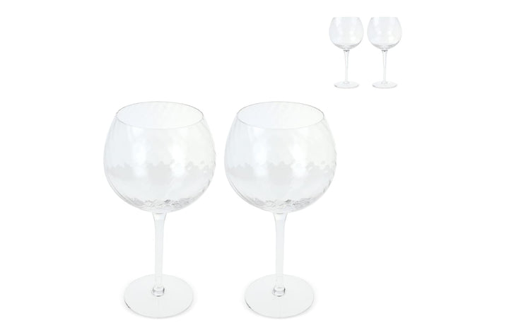 Byon Opacity set van 2 wijnglazen met stijlvol glaspatroon 470ml