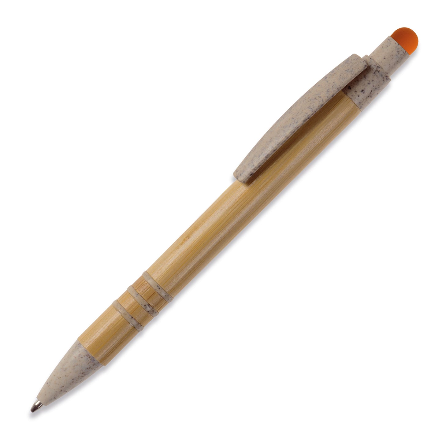 Balpen bamboe en tarwestro met stylus
