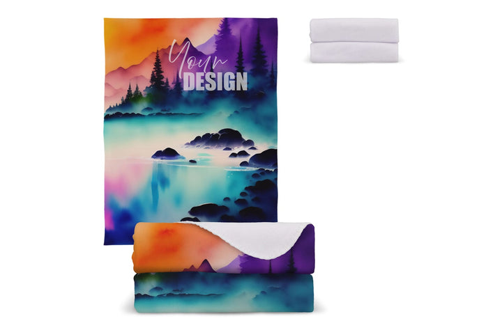 Polar fleece deken OEKO-TEX® sublimatie 130 x 170 cm 290 g/m²