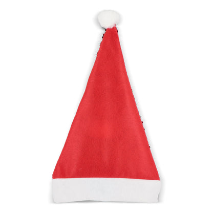 Tweekleurige pailletten kerstmuts
