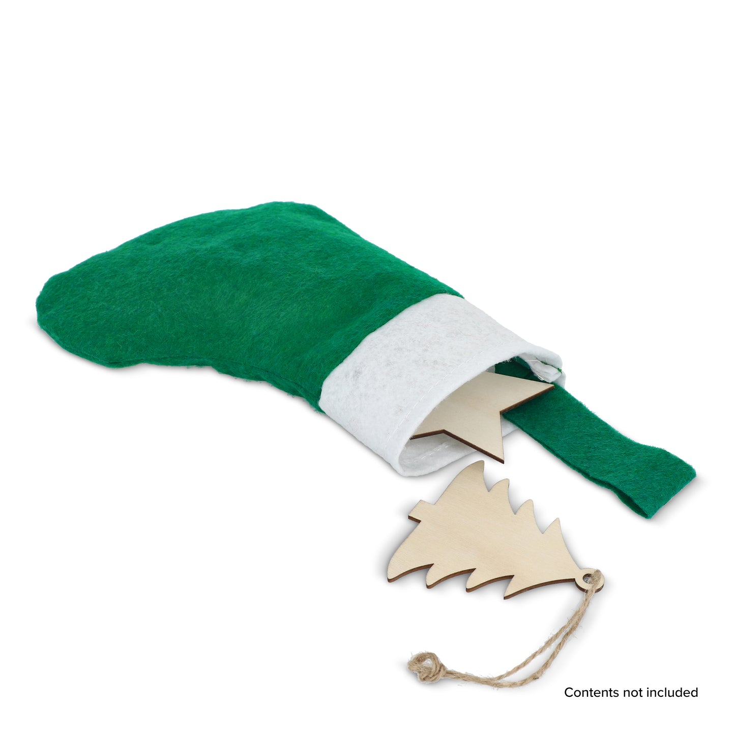 Vilten kerstsok groen