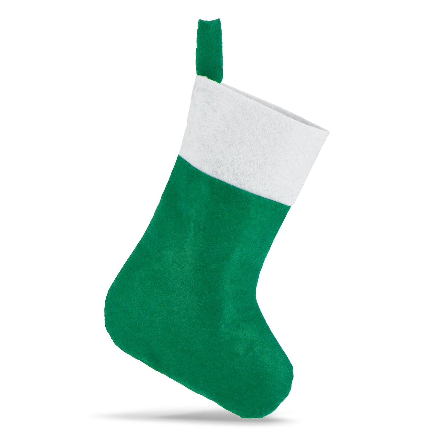 Vilten kerstsok 40 cm groen