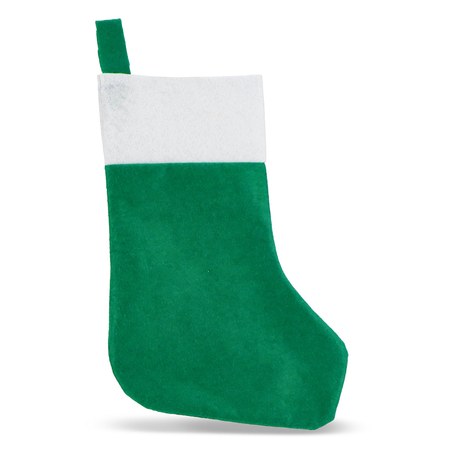 Vilten kerstsok 40 cm groen