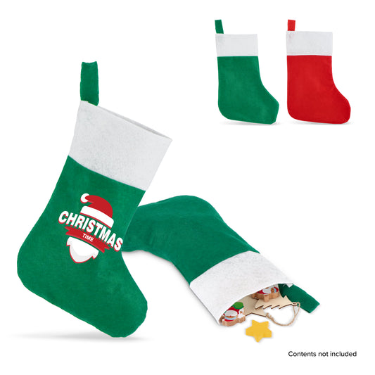 Vilten kerstsok 40 cm rood