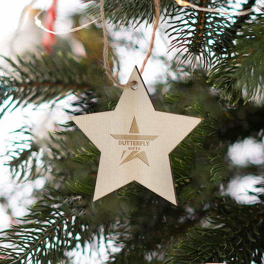 Houten kerstster