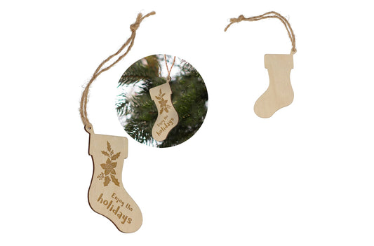 Houten kerstornament kerstsok