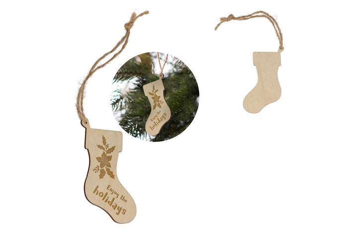 Houten kerstornament kerstsok