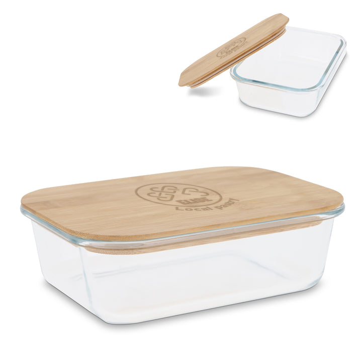 Lunchbox glas met bamboe deksels LT90457