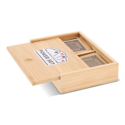 Kaartspel in bamboe geschenkverpakking