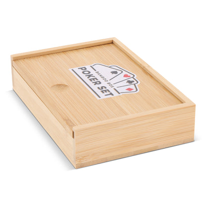 Kaartspel in bamboe geschenkverpakking