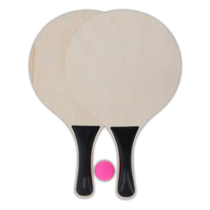 MDF strand tennis set met gezelsschapsspellen