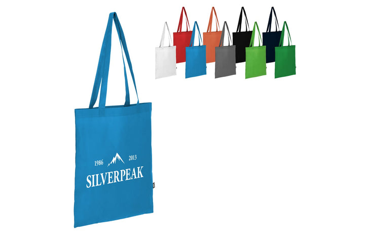 R-PET Draagtas non-woven lange handvatten 38 x 42cm 75g/m²