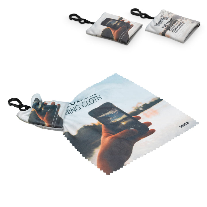 Sleutelhanger met Microvezel schoonmaakdoekje antibacterieel LT95028