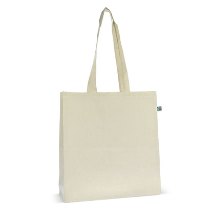 Fairtrade katoenen tas ecru lang 140g/m² 38x10x42cm