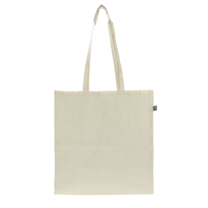Fairtrade katoenen tas ecru lang 140g/m² 38x10x42cm