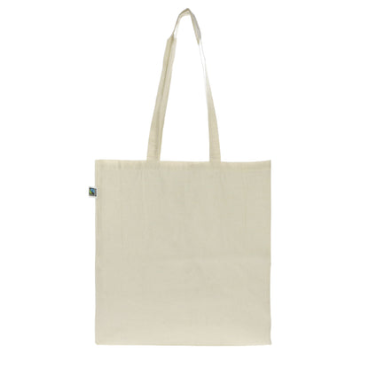 Fairtrade katoenen tas ecru lang 140g/m² 38x10x42cm