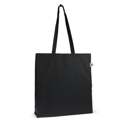 Fairtrade katoenen tas gekleurd lang 140g/m² 38x10x42cm