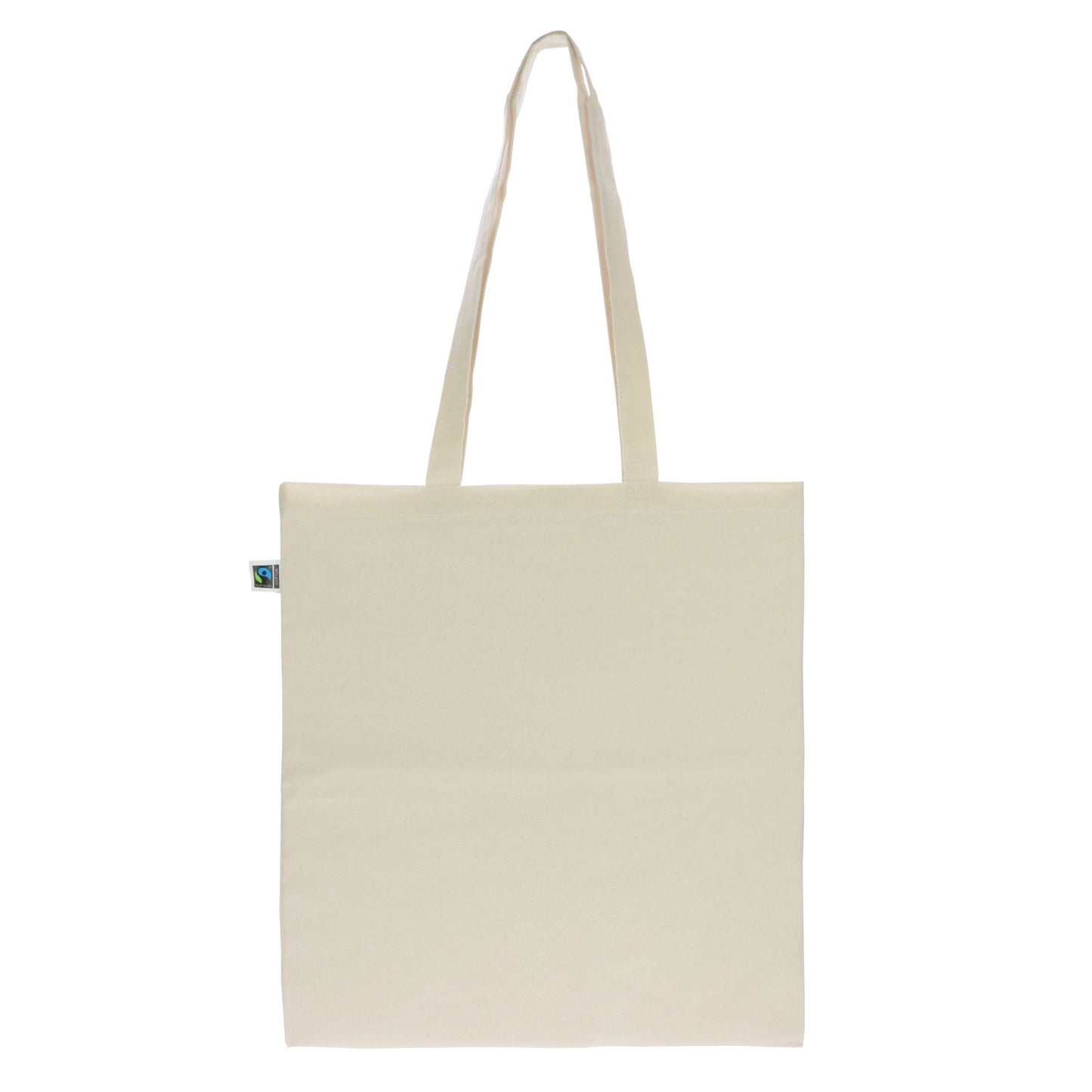 Fairtrade katoenen tas ecru lang 140g/m² 38x42cm