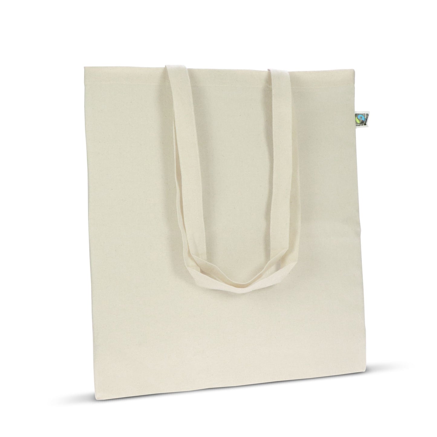 Fairtrade katoenen tas ecru lang 140g/m² 38x42cm
