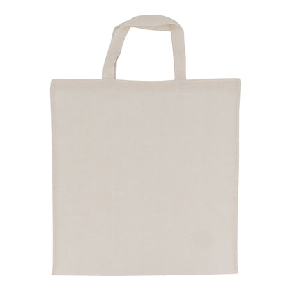 Schoudertas katoen OEKO-TEX® 140g/m² 38x42cm korte handgreep