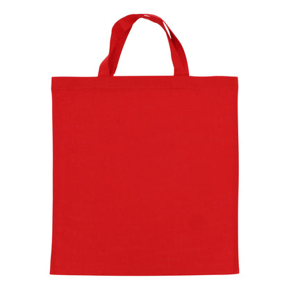 Schoudertas OEKO-TEX® gekleurd kort 140g/m² 38x42 cm