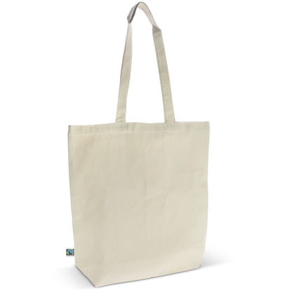 Fairtrade katoenen tas ecru lang 270g/m² 42x12x43 cm