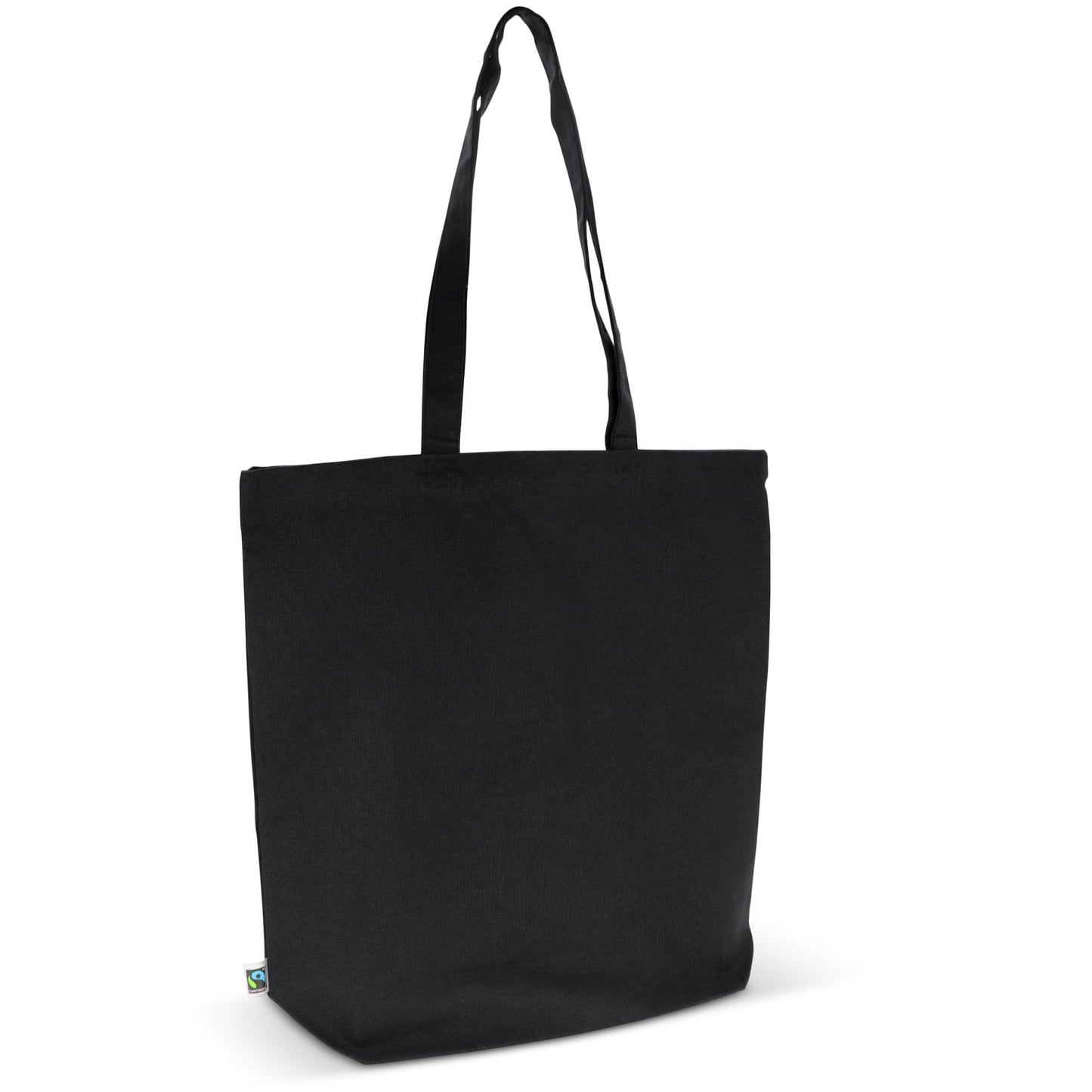 Fairtrade katoenen tas gekleurd lang 270g/m² 42x12x43cm